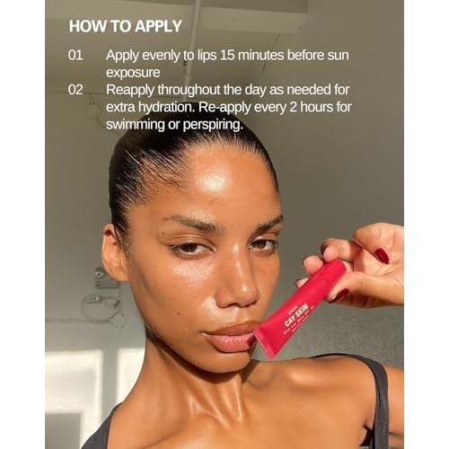 Cay Skin Isle Lip Balm SPF 30 ? High Shine, Hydrating + Sheer Lip Gloss in Vanilla Brown Sugar Flavor ? Formulated with Natural Ingredients for All Skin Tones ? 3-Pack, Coral, 1.05 oz