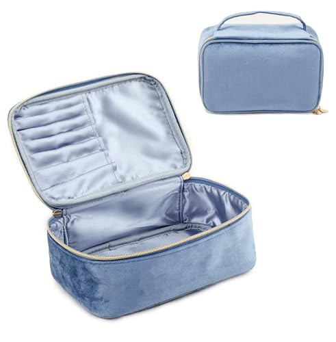 KOPY Velvet Makeup Bag - Large Travel Organizer with Handle