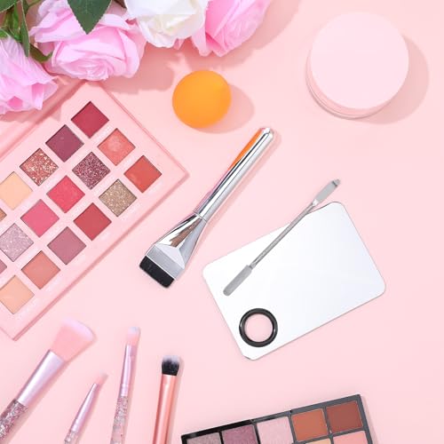 Makeup Spatula Set with Stainless Steel Palette & Brush