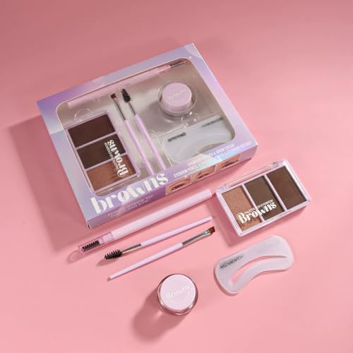 Eyebrow Stencil Kit with Pomade, Pencil & Brush - Waterproof
