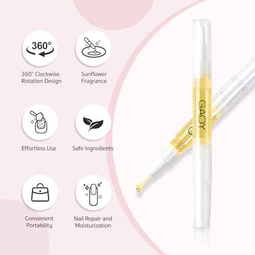 GAOY Cuticle Oil Pen Set, 6Pcs Vitamin E Oil for Nail Growth and Strengthener, Repair and Rejuvenate Nail Care Kit, Health and Beauty Manicure Essentials for Women
