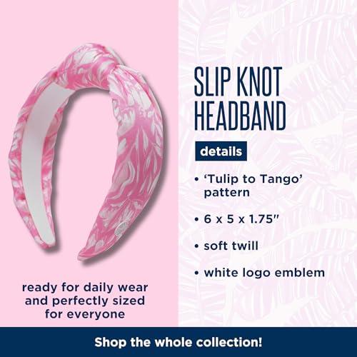 Lilly Pulitzer Top Knot Headband for Women, Colorful Knotted Headband, Cute Hair Accessories for Women & Girls, Tulip to Tango