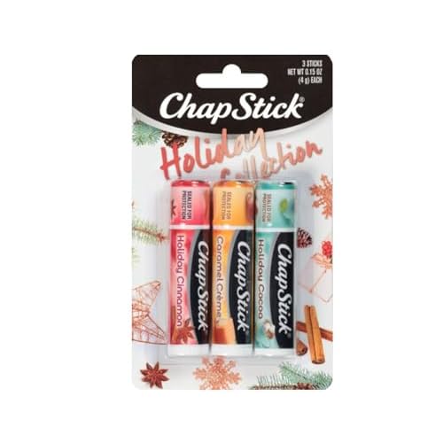 ChapStick Holiday Collection Trio, Includes Holiday Cocoa, Holiday Cinnamon, and Holiday Cr?me, 0.15 oz Each (Pack of 2)