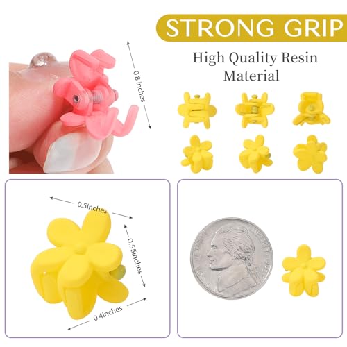 128PCS Baby Girls Mini Hair Claw Clips Flower Hair Hair Accessories Barrattes for School Girls Kids Teens