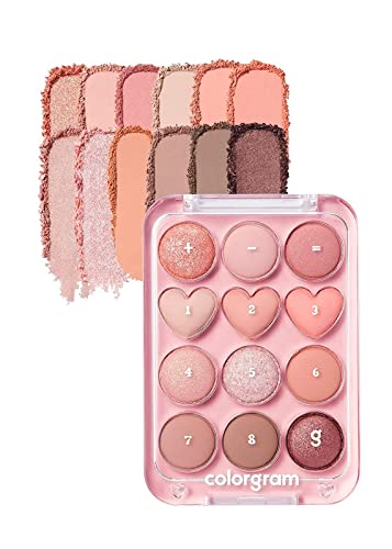 COLORGRAM Pin Point Eyeshadow Palette 01 Peach Coral