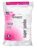 Swisspers Jumbo Plus Size Soft Cotton Balls - 70 Count (Pack of 3)