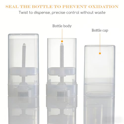 15ML Transparent Empty Plastic Oval Deodorant Containers Lipstick Tubes Tube Bottles For Chapstick Homemade Lip Balm Crayon(10PCS)