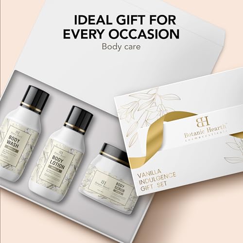 Botanic Hearth Christmas Gift Set For Women & Men | Body Scrub, Moisturizing Body Wash, Nourishing Body Lotion | 3|Piece Set | Birthday, Wife, Girlfriend, Sister | 12.2 Fl Oz