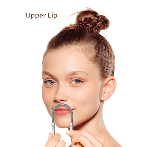 Facial Hair Remover for Women and Men - Stainless Steel, 360° Twist & Portable