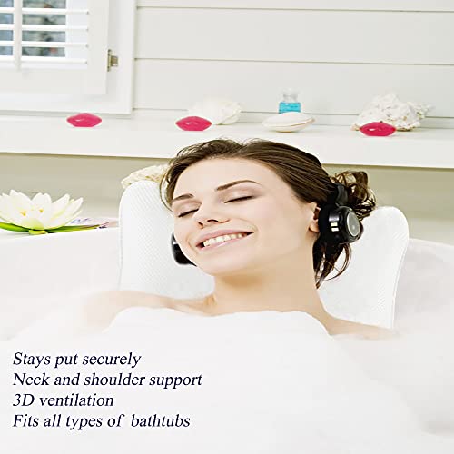 Bathtub Pillow with Suction Cups - Neck & Head Support