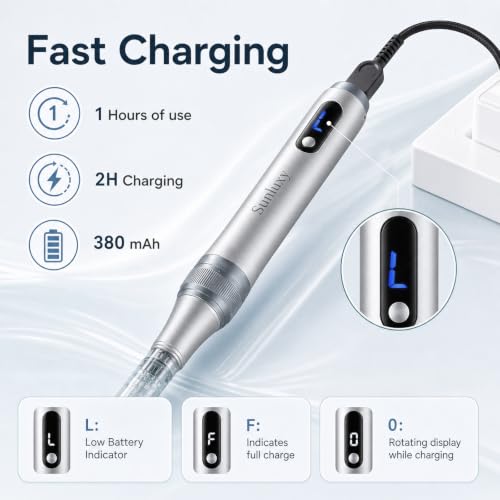 Microneedling Pen Kit 0.25mm for Home Skin Care - Derma Roller for Men & Women
