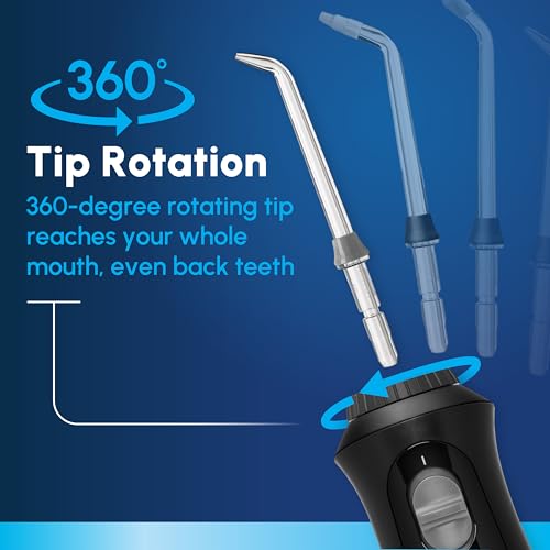 Waterpik Cordless Pearl Portable Water Flosser Black - Rechargeable, ADA Approved