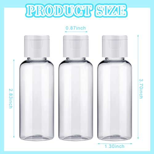 200 Pcs 1.7 oz Travel Bottles for Toiletries Empty Clear Plastic Refillable Small Travel Size Bottles for Liquids with Flip Cap Shampoo Lotion Conditioner Soap Shower