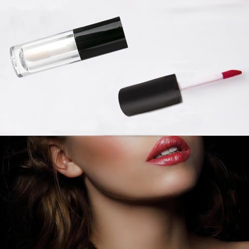 Qeuly 4 Pack 6ml Empty Lip Gloss Tubes with Wands