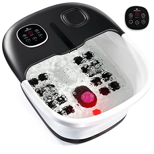 Foot Spa with Heat, Massage & Bubbles - Remote Control & Pumice Stone