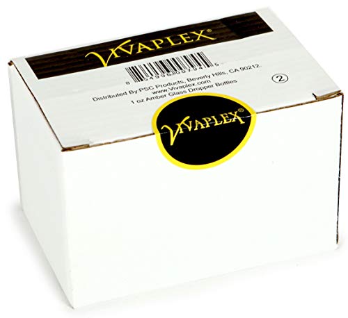 Vivaplex Amber Glass Bottles 4 oz with Droppers 2 Pack