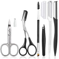 6-in-1 Eyebrow Grooming Kit with Scissors, Razor & Tweezers