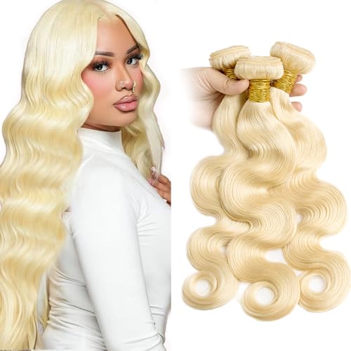 613 Blonde Body Wave Human Hair Bundles 24 26 28 inch
