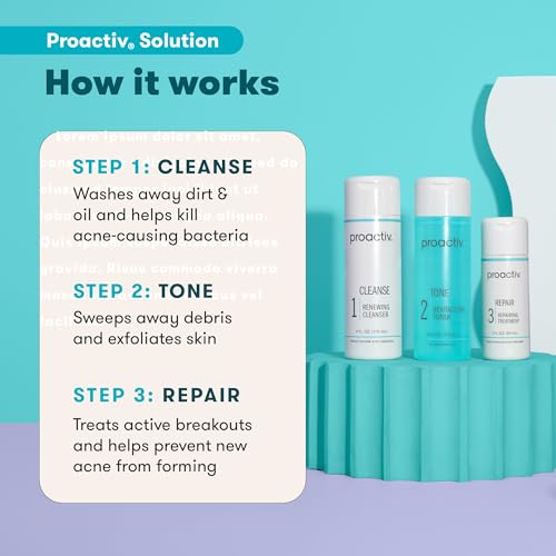 Proactiv 3-Step Acne Treatment System with Benzoyl Peroxide & Pimple Patches