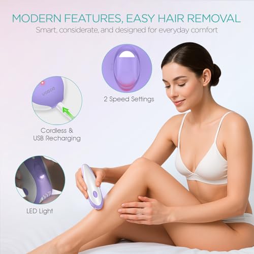 Cordless Epilator for Women - 4-in-1 Hair Removal Device, 21 Tweezers, Rechargeable