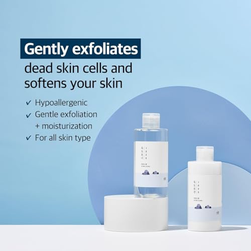 Round LAB 1025 Dokdo Toner + Dokdo Lotion Set | Gentle Exfoliating Dead Skin Cells Without Irritation, Hydrating, Watery Type Toner, Lotion, for Sensitive Skin (6.76fl.oz)