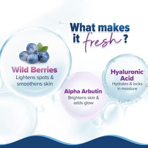 Aqualogica Illuminate + Hydra Gel Face Moisturizer | 24 Hour Deep Hydration for Oily to Combination Skin | with Wild Berries & Alpha Arbutin | Water-Like Gel Texture | 7.05 Oz/200g