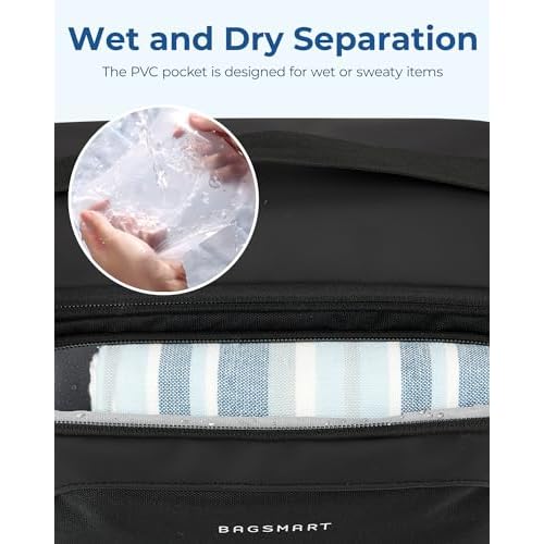 BAGSMART Toiletry Bag for Women, Cosmetic Makeup Bag Organizer with Handle, Travel Bag for Toiletries, Dopp Kit Water-resistant Shaving Bag for Accessories-Beige