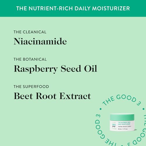 good.clean.goop beauty The Nutrient-Rich Daily Moisturizer | Hydrating Face Moisturizer for Smooth Skin | Niacinamide, Raspberry Seed Oil & Beetroot Extract | Vegan & Cruelty Free | 1.7 Fl oz
