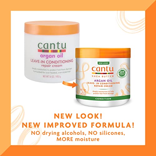 Cantu Leave-In Conditioning Repair Cream, 16 oz | Argan Oil | Pack of 2