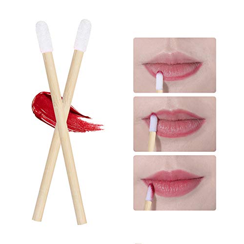 100pc Bamboo Lip Gloss Wands Disposable Brushes