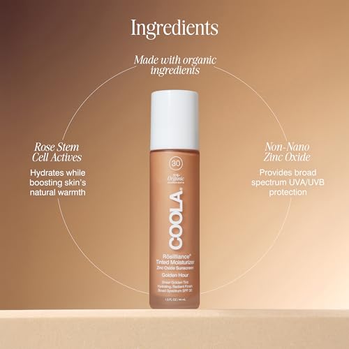 COOLA Rosilliance Tinted Moisturizer SPF 30, 1.5 FL Oz