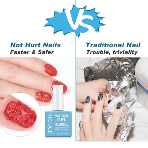 NIFEISHI Gel Nail Polish Remover 2-Pack - Quick & Easy Burst Formula, 15ml