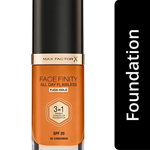 Max Factor Facefinity 3-in-1 All Day Flawless Foundation SPF 20#092 Cinnamon 7.05 Ounce