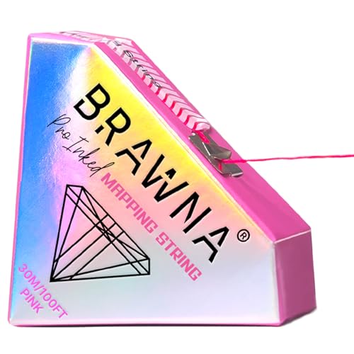 BRAWNA 30M Pink Eyebrow Mapping String for Microblading