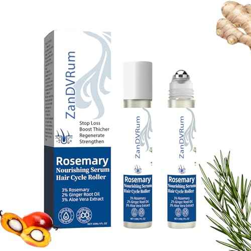Rosemary Hair Growth Serum Roll-On for Thinning Hair with Saw Palmetto & Tea Tree ? Lightweight, Non-Greasy Scalp Oil for Hair Regrowth Support