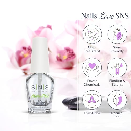 SNS Base Coat Nail Polish EA Bond for Dip Powder Manicure - 0.5 Oz