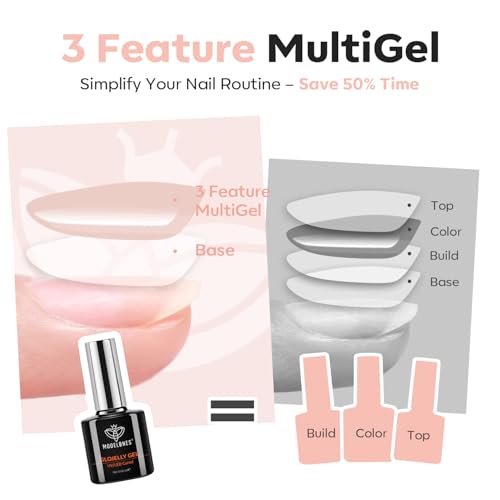 modelones Builder Nail Gel Top Coat C-Nude-1 Nude Pink 15ml - Apex & Shine