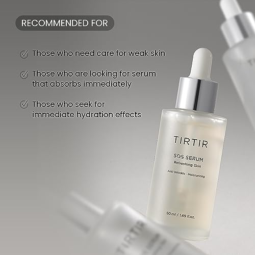 TIRTIR Daily Hydration Set - Milk Skin Toner + SOS Serum, Rice Bran Extract, Chamomile, Radiant Glow | Fragrance Free, Mineral Oil Free, Fungal Acne Safe¡¦