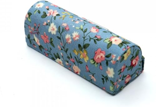 HUELE 4-Piece Floral Lipstick Case Organizer with Mirror, Travel Cosmetic Bag
