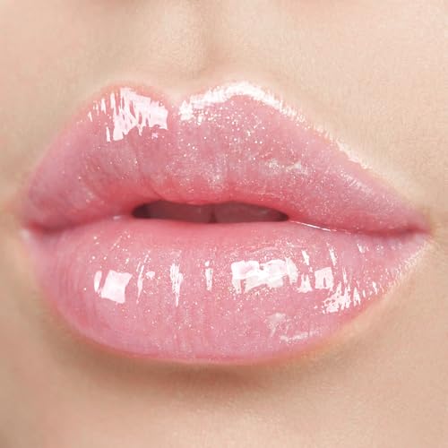 HECI BEAUTY Glitter Lip Gloss - Hydrating, Non-Sticky, Candy Pink