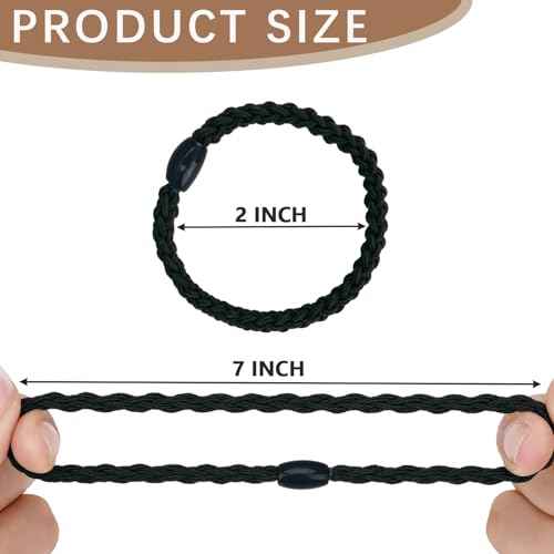 Boho Hair Ties 48pcs,Hair Accessories for Women, Hair Tie Bracelets,Ponytail Holders for Girls with Thick and Thin Hair,Soft Dual-Use No-Damage Ties,Mother's Day, Valentine's Day, Christmas gifts