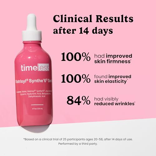 Timeless Skin Care Matrixyl Synthe¡¯6 Serum - Face Serum for Skin Care - with Hyaluronic Acid for Hydration - 4 oz