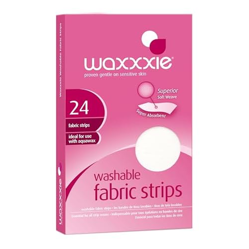 Washable Fabric Wax Strips 24pk for use with Wax Cartridge and Strip Wax for an Unbeatable at Home Salon Experience