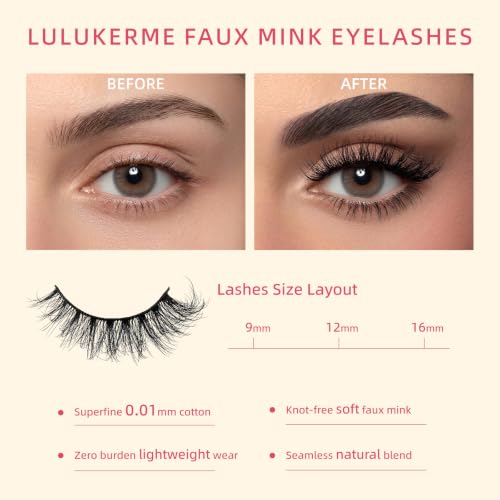 Fluffy 3D Faux Mink False Eyelashes - 16MM D Curl (7 Pairs)