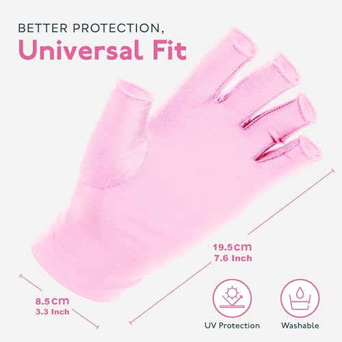 SUNUV UV Nail Lamp for Gel Manicures with UV Gloves - Professional Curing Light