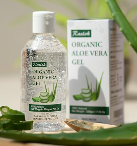 Raslok Aloe Vera Gel 99% Pure - Face & Hair Moisturizer 7.7oz