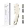 Hair Razor Comb, Hair Thining Trimmer, Homeuse Cutting and Styling Comb (White)