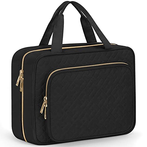 Waterproof Hanging Toiletry Bag for Women, Black