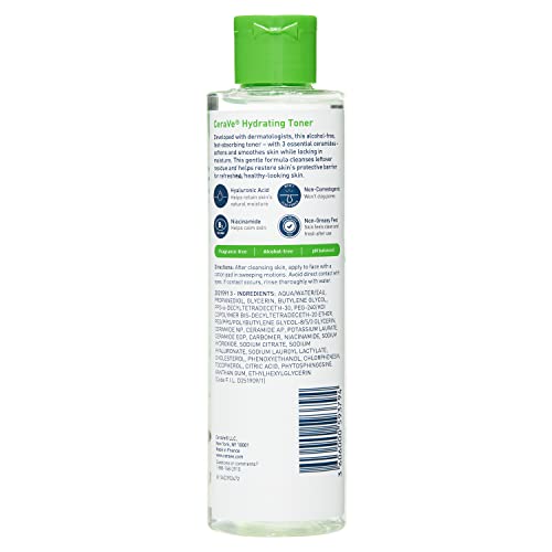 CeraVe Hydrating Toner with Hyaluronic Acid & Ceramides 6.8 Fl Oz