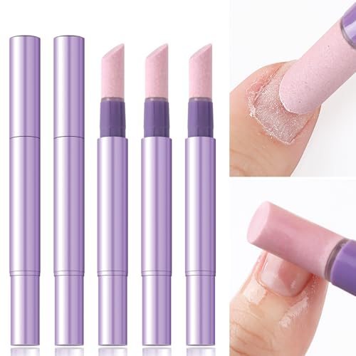 2-in-1 Ceramic Cuticle Oil Pusher Pens - Nail Care Repair Set, 5 Pack